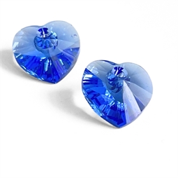 Safirblå krystalhjerter